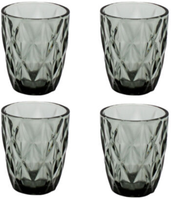 set of 4 "Zuma" water glasses 2 dl, anthracite