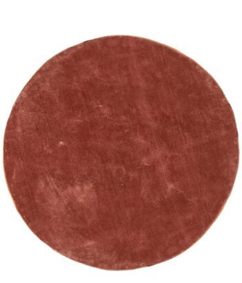 Undra" Round Carpet Ø 200 cm - Copper Red/Coral