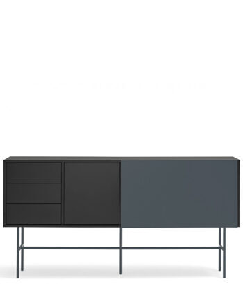 Design sideboard "NUBE" black/anthracite - 180 x 91 cm