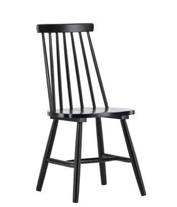 Solid wood chair "Lönneberga II" - Black