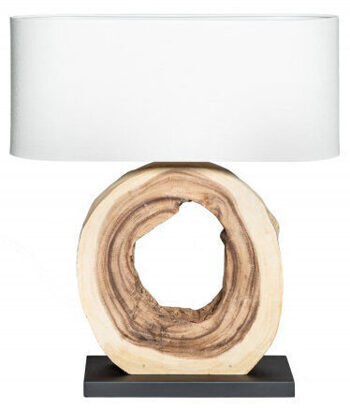Table lamp "Organic Artwork" in walnut 55 x 63 cm