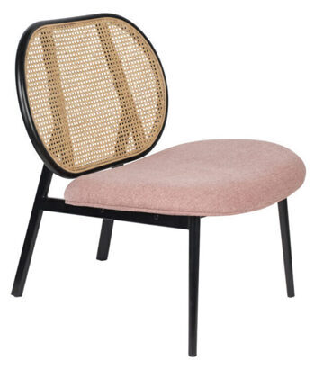 Design armchair Spike Natural/Pink