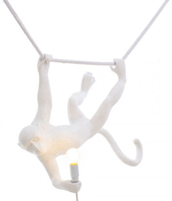 Design LED Hanging Lamp "The Monkey Swing" White