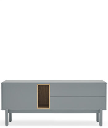 Design Lowboard „Corvo“ Pearl Grey 140 x 56 cm
