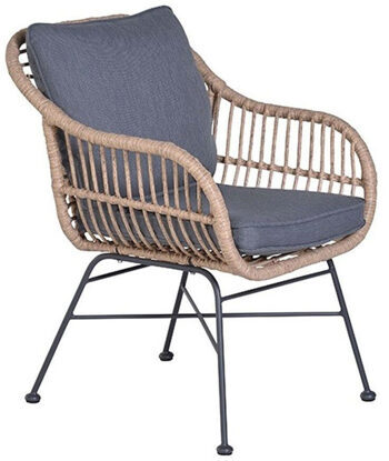 Garden Chair "Lucas" - Natural / Grey