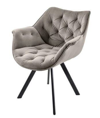Design chair "Miley" with armrests - Beige
