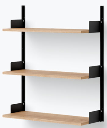 Wall shelf "New Works 900" - 90 x 83.5 cm, oak / black