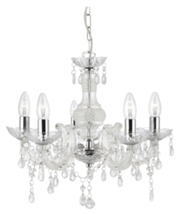 Chandelier "Marie Therese" Ø 48/ H 42-93 cm - Transparent