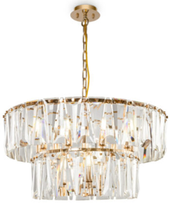 Lampe pendante en cristal Puntes Gold Ø 68 cm