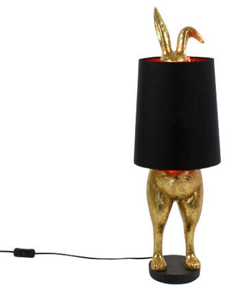 Tischlampe „Hiding Bunny“ 74 cm - Schwarz/Gold
