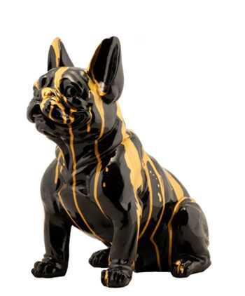 Handgefertigter Design Skulptur ,,Sitzende Bulldogge I“ 41 x 23 cm