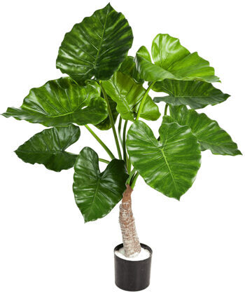 Lebensechte Kunstpflanze „Alocasia Calidora“, Höhe 80 cm