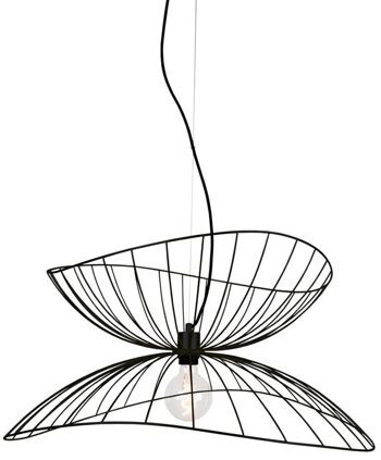 Flexible pendant lamp "Ray" Ø 70 cm - Black