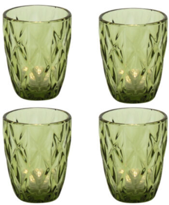 set of 4 "Zuma" water glasses 2 dl, green