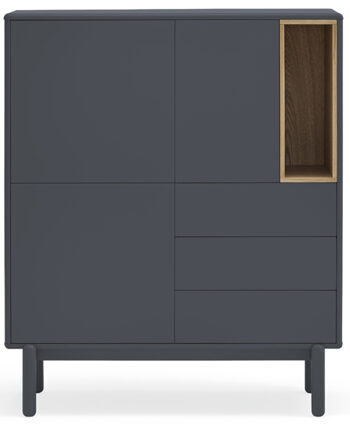 Design highboard "Corvo" anthracite 120 x 100 cm