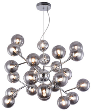 Hanging lamp "Dallas" Grey/Silver, 24-flame Ø 65 cm