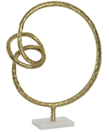 Design-Skulptur „Golden & Abstract“ 51.5 cm
