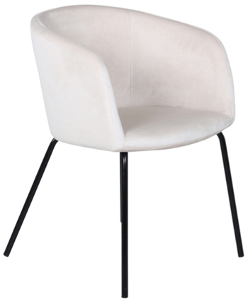 Design Stuhl „Berit“ mit Armlehnen - Beige