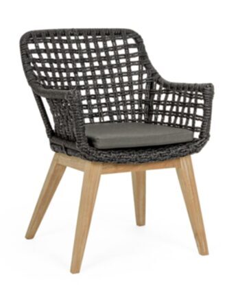 Luxurious design garden chair "Madison" - black