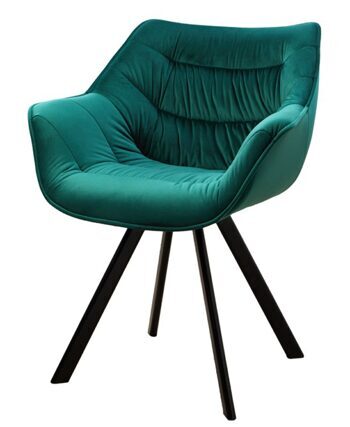 Design chair "Dutch" with velvet cover - emerald green