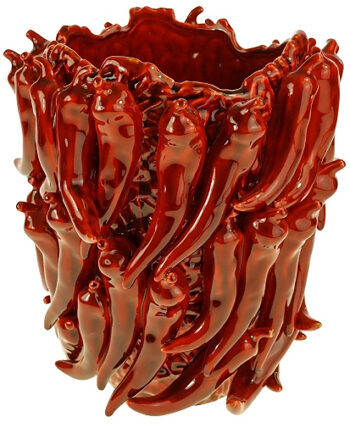 Grosse Design Vase „Chilli“ Ø 28 / Höhe 30 cm