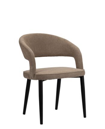 Design Stuhl „Tusk“ mit Armlehnen - Braun