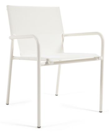 Chaise de jardin empilable "Zaltano" - Blanc Mat