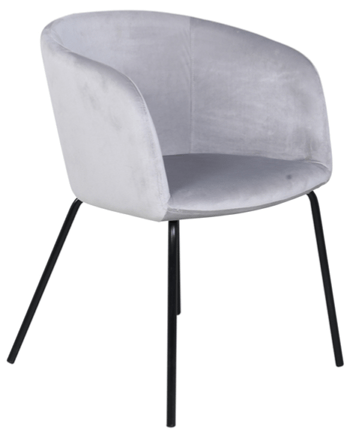 Design Stuhl „Berit“ mit Armlehnen - Hellgrau