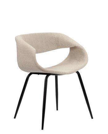Design Stuhl „Whale“ mit Armlehnen - Beige