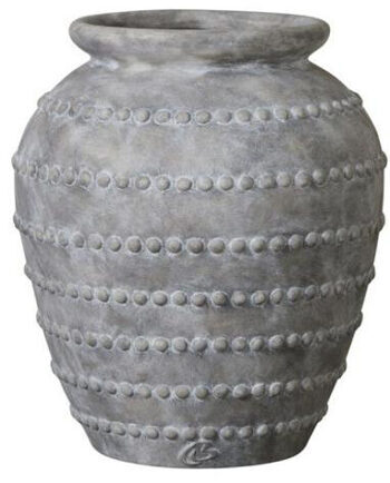 Large handmade flower pot "Anna" Ø 40.5 / Height 48 cm - Antique Gray