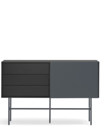 Design sideboard "NUBE" black/anthracite - 140 x 91 cm