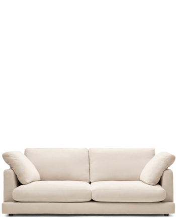 3-Sitzer Design Sofa „Galla“ mit abnehmbaren Bezügen - Chenille Beige