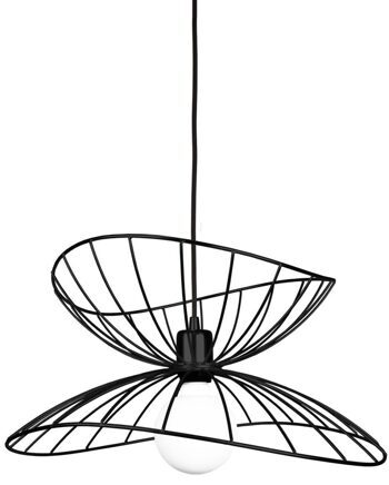 Flexible pendant lamp "Ray" Ø 45 cm - Black