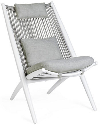 Outdoor Design Sessel „Aloha“ Grau/Weiss