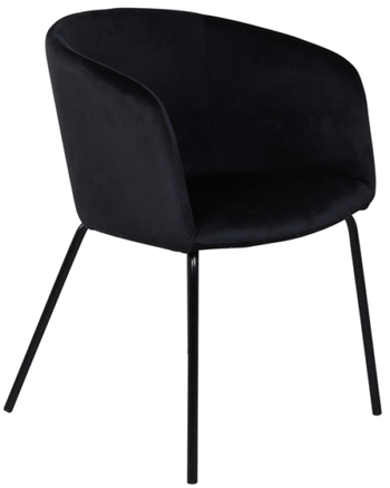 Design Stuhl „Berit“ mit Armlehnen - Schwarz