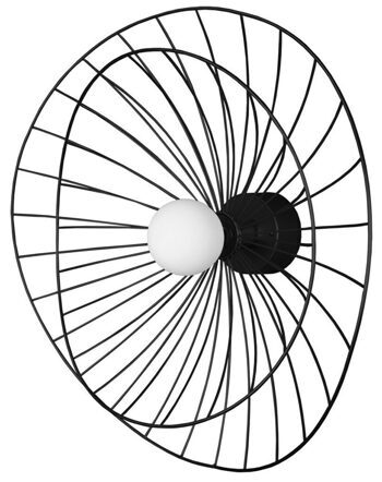 Flexible Wand- und Deckenlampe „Ray“ Ø 60 cm - Schwarz
