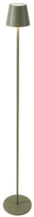 Indoor/outdoor LED floor lamp "Lys" with rechargeable battery, color change and USB cable - grey