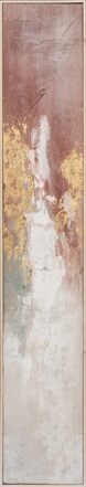 Hand painted picture "Slim Pink & Gold" 27 x 152 cm