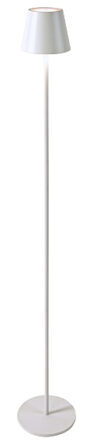 Indoor/outdoor LED floor lamp "Lys" with rechargeable battery, color change and USB cable - white