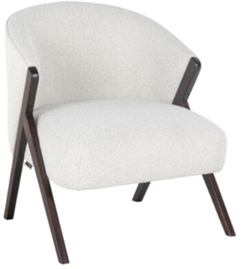 Design armchair "Mia" - White Bouclé